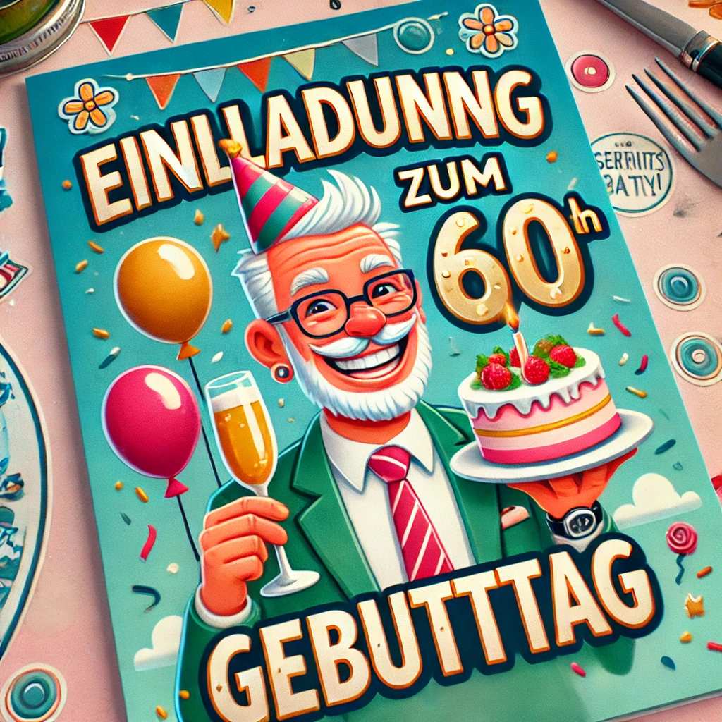 Einladungskarten 60. Geburtstag Mann Lustig